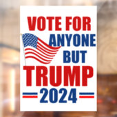 Abstimmung für alle außer Trump 2024 Fensteraufkleber (Blatt 2)