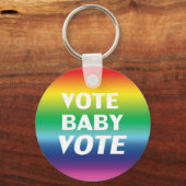 Abstimmung für Baby - Pride lgbtq Lgbt Regenbogenf Schlüsselanhänger (Vorderseite)