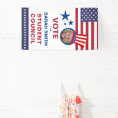 Abstimmung für Class President: Hat & flag Foto-Fl Banner (InSitu)