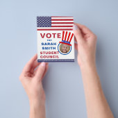 Abstimmung für Class President: Hat & flag Foto-Fl Flyer (Gruppe)