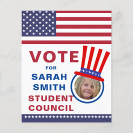 Abstimmung für Class President: Hat & flag Foto-Fl Flyer