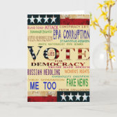 Abstimmung für Demokratie Karte (Gelbe Blume)