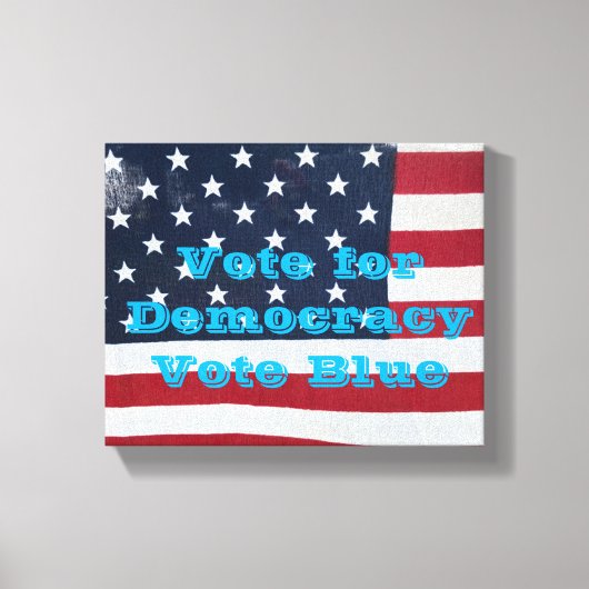 Abstimmung für Demokratie Leinwanddruck (Vorderseite)