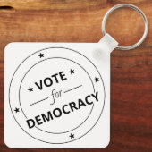 Abstimmung für Demokratie Schlüsselanhänger (Rückseite)