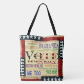 Abstimmung für Demokratie Tasche (Rückseite)