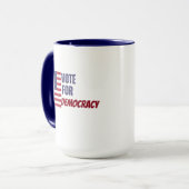 Abstimmung für Demokratie USA Tasse 2024 (Vorderseite Links)
