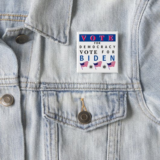 Abstimmung für den Biden-Knopf Button (Beispiel)