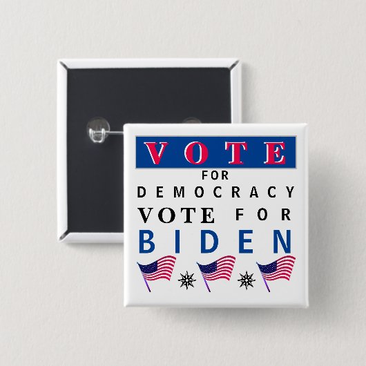 Abstimmung für den Biden-Knopf Button (Vorne & Hinten)