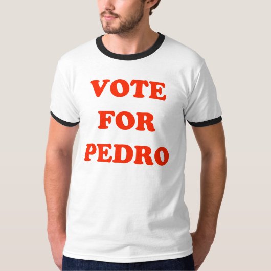Abstimmung für der Wecker-T - Shirt Pedro-Männer (Vorderseite)