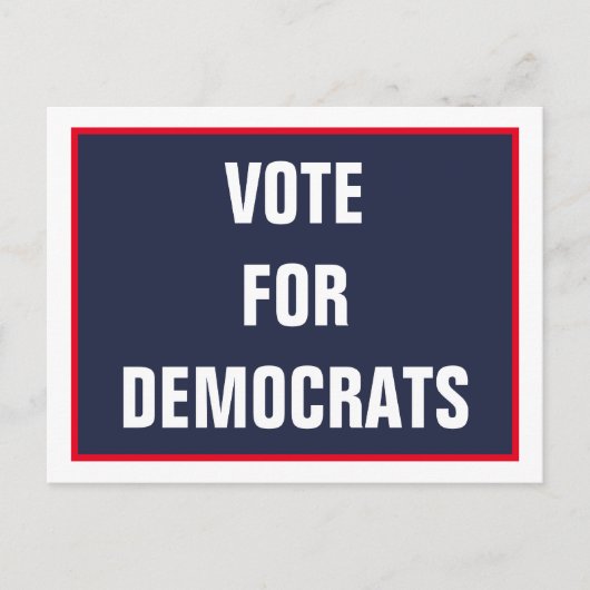Abstimmung für die Demokraten 2026 Postkarte (Vorderseite)