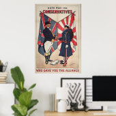 Abstimmung für die Konservativen Poster (Heimbüro)