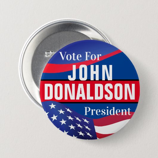 Abstimmung für die Vorlage der Kampagne Button (Vorne & Hinten)