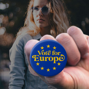 Abstimmung für die Wahlen zum künftigen Europa 202 Button