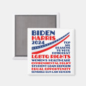 Abstimmung für die Wahlplattform Biden Harris 2024 Magnet (Vorderseite/Rückseite)