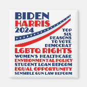 Abstimmung für die Wahlplattform Biden Harris 2024 Magnet (Vorne)