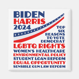 Abstimmung für die Wahlplattform Biden Harris 2024 Magnet