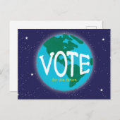 Abstimmung für die Zukunft der Erde Postkarte (Vorne/Hinten)