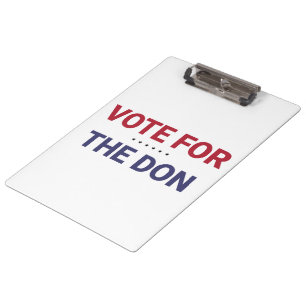 Abstimmung für Don (Wahl 2020 in den USA) Klemmbrett