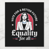 Abstimmung für eine bessere Zukunft US-Präsident 2 Weinetikett (Einzelnes Label)