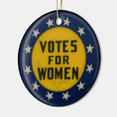Abstimmung für Frauen Historisches Wahlrecht Keramik Ornament (Links)
