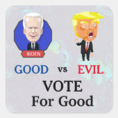 Abstimmung für gute Nocken Quadratischer Aufkleber (Vorderseite)