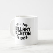 Abstimmung für Hillary Clinton im Jahre 2016 -- Kaffeetasse (Vorderseite Links)