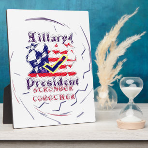 Abstimmung für Hillary USA Stronger Together My Pr Fotoplatte