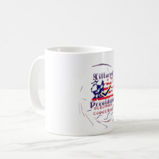 Abstimmung für Hillary USA Stronger Together My Pr Kaffeetasse (Vorderseite Links)