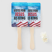 Abstimmung für Jesus als Präsidentschaftswahl 2024 Fächer (Vorne und Hinten)