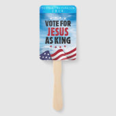 Abstimmung für Jesus als Präsidentschaftswahl 2024 Fächer (Rückseite)