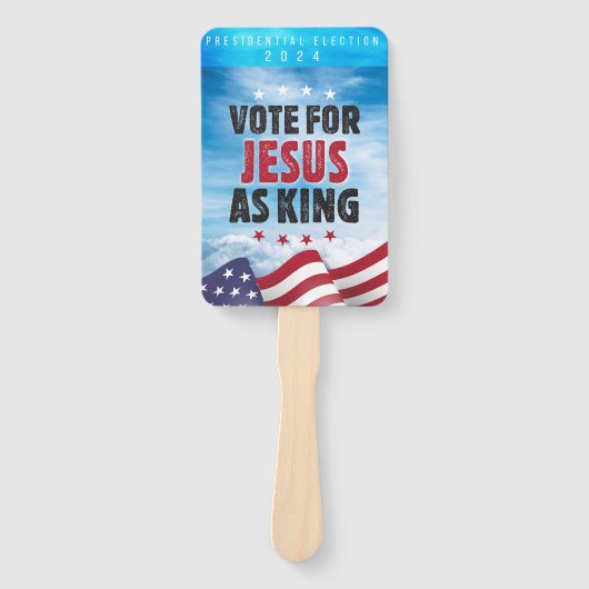 Abstimmung für Jesus als Präsidentschaftswahl 2024 Fächer (Vorderseite)