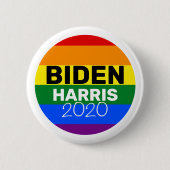 Abstimmung für Joe Biden & Kamala Harris 2020 Button (Vorderseite)