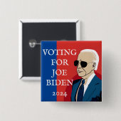 Abstimmung für Joe Biden | Präsidentschaftswahl 20 Button (Vorne & Hinten)