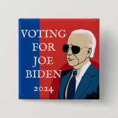 Abstimmung für Joe Biden | Präsidentschaftswahl 20 Button (Vorderseite)