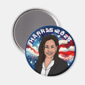 Abstimmung für Kamala Harris 2024 Magnet (Vorderseite/Rückseite)