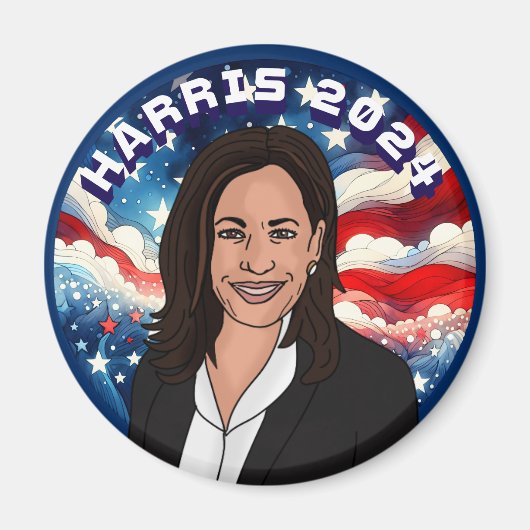 Abstimmung für Kamala Harris 2024 Magnet (Vorne)