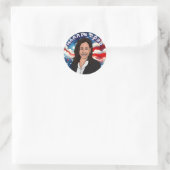 Abstimmung für Kamala Harris 2024 Runder Aufkleber (Tasche)