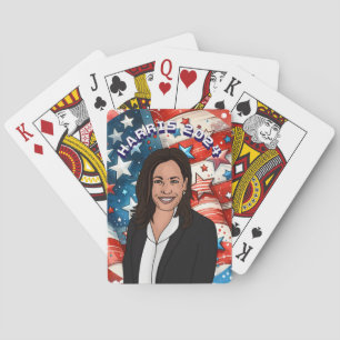 Abstimmung für Kamala Harris 2024 Spielkarten