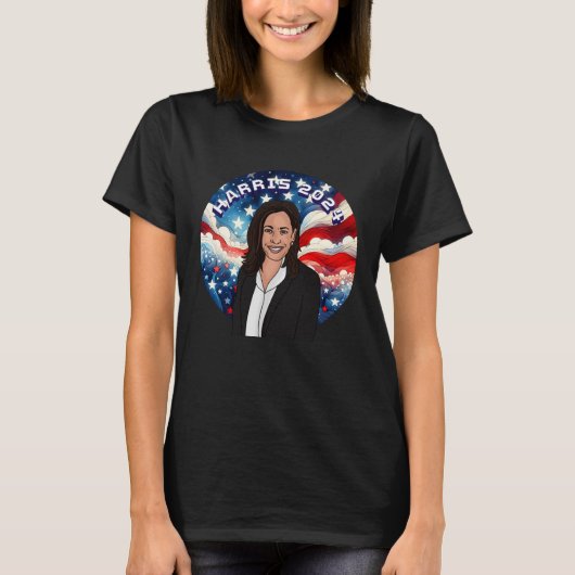 Abstimmung für Kamala Harris 2024 T-Shirt (Vorderseite)