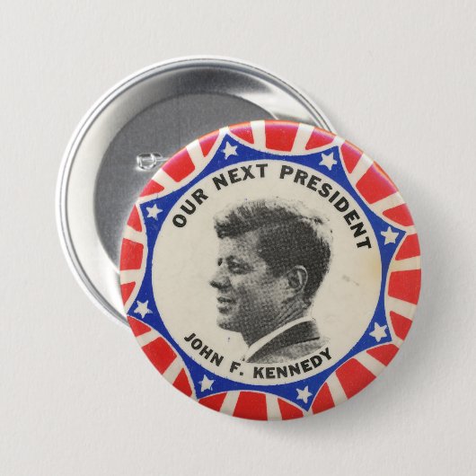 Abstimmung für Kennedy-Wahl-Knopf Button (Vorne & Hinten)