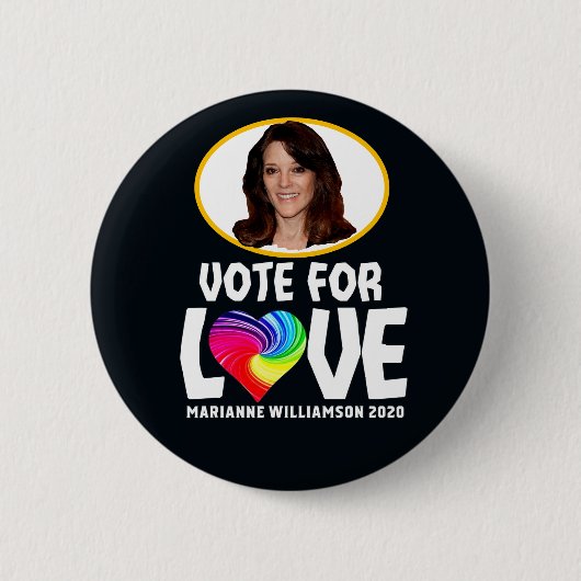 Abstimmung für Marianne Williamson 2020 Button (Vorderseite)