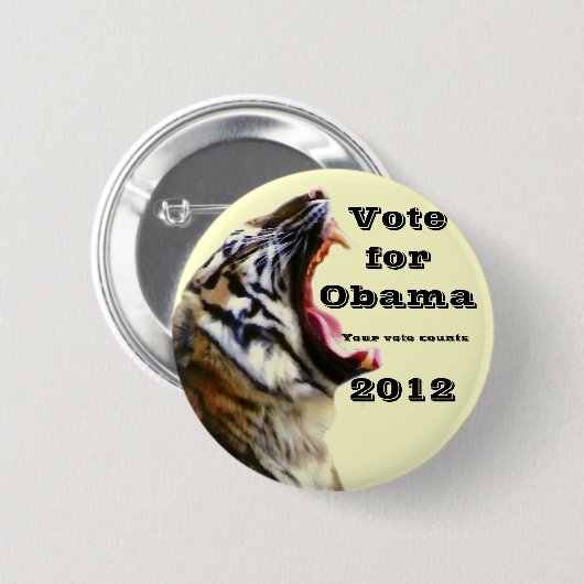 Abstimmung für Obama 2012_ Button (Vorne & Hinten)