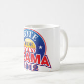 Abstimmung für Obama 2012 Kaffeetasse (VorderseiteRechts)