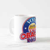 Abstimmung für Obama 2012 Kaffeetasse (Vorderseite Links)