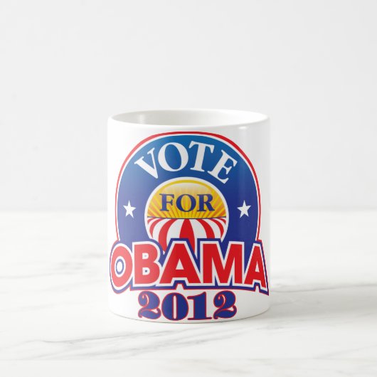 Abstimmung für Obama 2012 Kaffeetasse (Mittel)