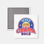 Abstimmung für Obama 2012 Magnet (Vorderseite/Rückseite)