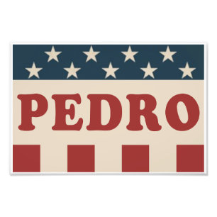 Abstimmung für Pedro Classic Vintag Retro-Kampagne Fotodruck
