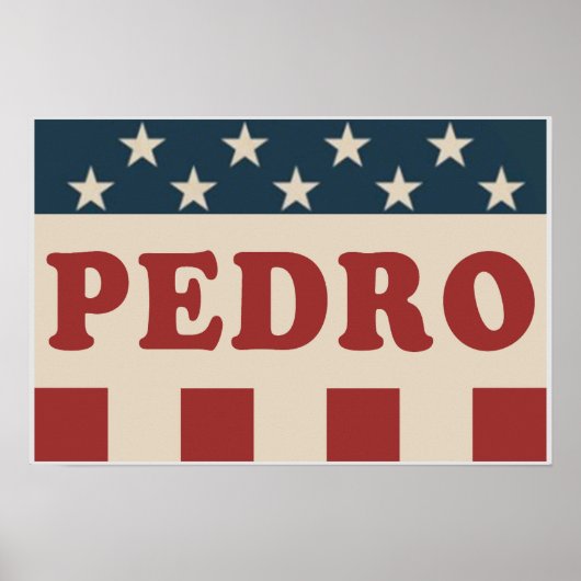 Abstimmung für Pedro Classic Vintag Retro-Kampagne Poster (Vorne)