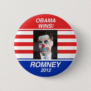 Abstimmung für Romney Button