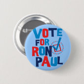 Abstimmung für Ron Paul-Wahl 2012 Button (Vorne & Hinten)